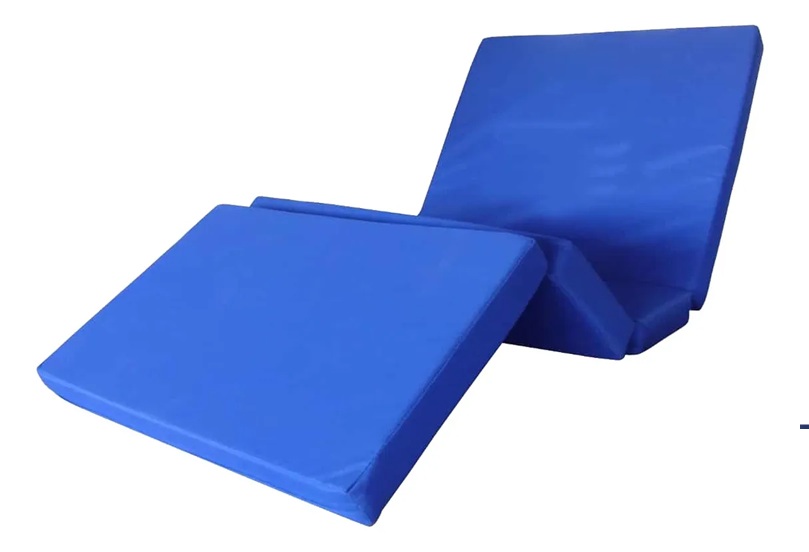COLCHON NACIONAL 1 PLAZA X 5 PULG. ARTICULABLE EN 4 CUERPOS C/AZUL CIELO 