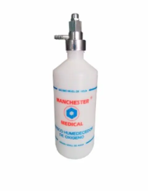 FRASCO HUMIDIFICADOR REUSABLE C/TAPA BRONCE CROM. 500 ML - OXIGENOTERAPIA