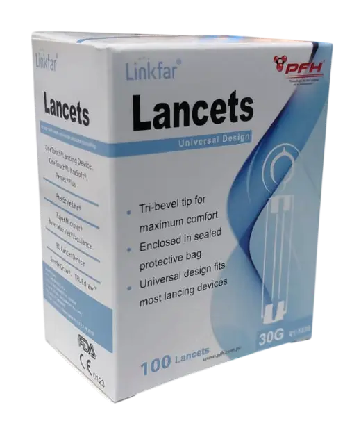 LANCETAS ESTERILES 30G CAJA x 100 UNID.