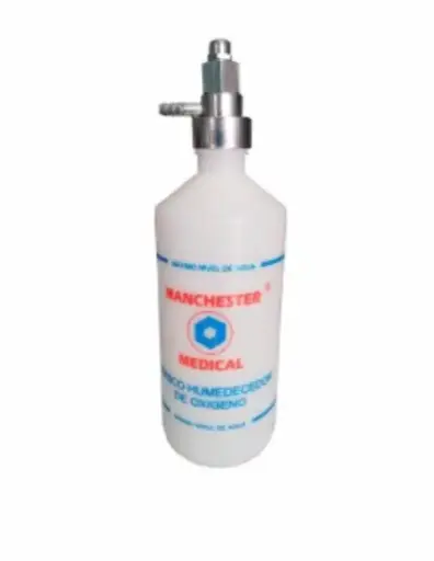 [0730003] FRASCO HUMIDIFICADOR REUSABLE C/TAPA BRONCE CROM. 500 ML - OXIGENOTERAPIA