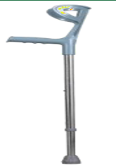 [0040021] MULETA DE ANTEBRAZO EN ACERO INOX. POR UNIDAD INCL.: REGATON RPTO.