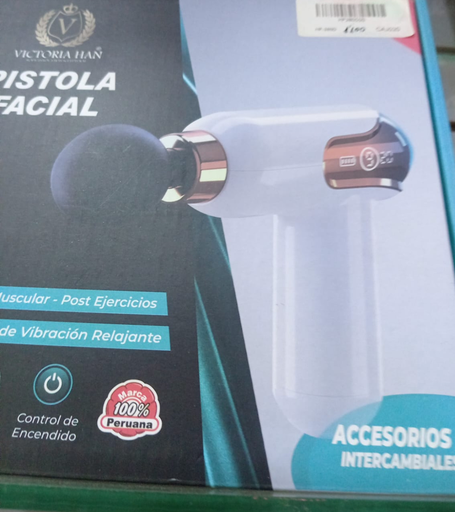 [0300006] MASAJEADOR PISTOLA 9 VELOCIDADES C/BLANCO INCL.: ACCESORIOS INTERCAMBIABLES