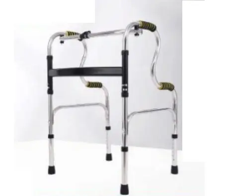 [0890030] ANDADOR EN ACERO INOX. DOBLE AGARRE MODELO CISNE S/RUEDAS
