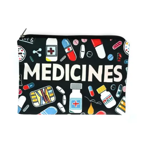 [5000033] CARTUCHERA CON PATRONES MEDICINES DE TELA ALTURA 17CM – LARGO 21.5CM