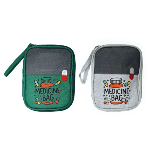 [5000560] ESTUCHE MEDICINE PARA PASTILLAS DIF. COLORES ALTURA 16 CM – LARGO 12.5 CM